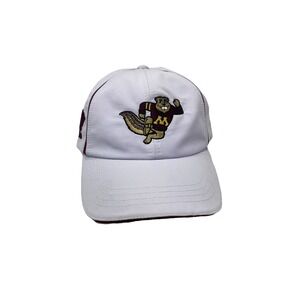 Minnesota Golden Gophers White Ahead Performance Hat  Running Goldy Logo SPF 50